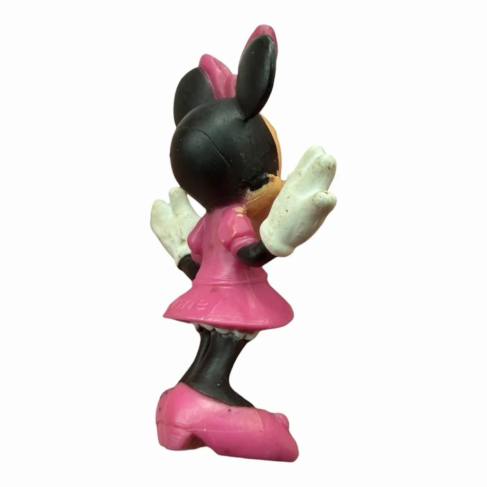 Disney Vintage Minnie Mouse Pink Dress Figure‎ 2